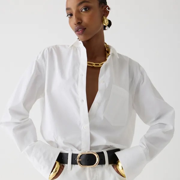 Классическая рубашка Garçon из хлопкового поплина J.Crew, белый
