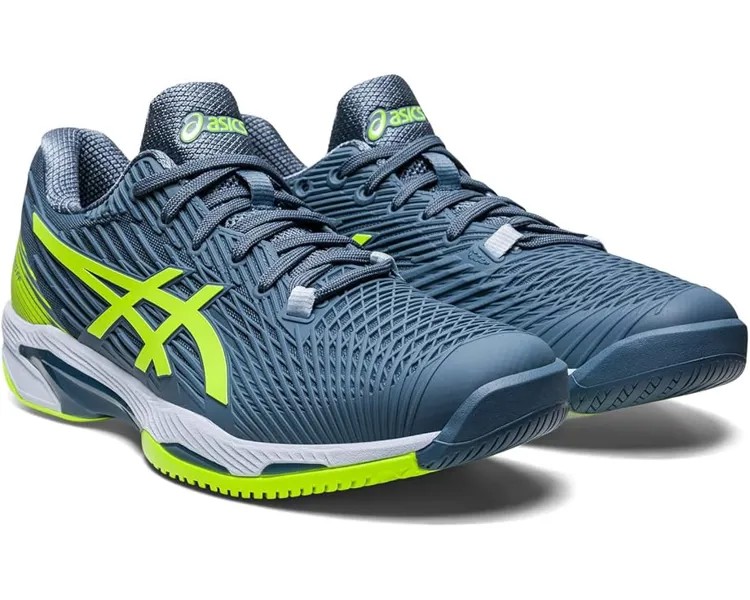 Кроссовки ASICS Solution Speed FF 2 Tennis Shoe, цвет Steel Blue/Hazard Green