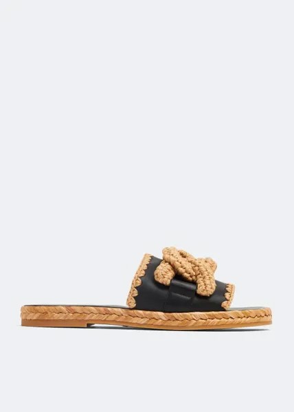 Сандалии TOD'S Kate leather sandals, черный