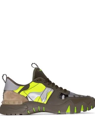 Valentino Garavani камуфляжные кроссовки Rockrunner