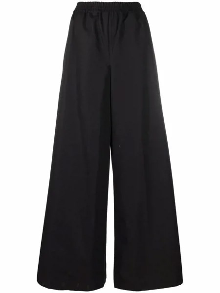 Rochas elasticated waistband wide-leg trousers