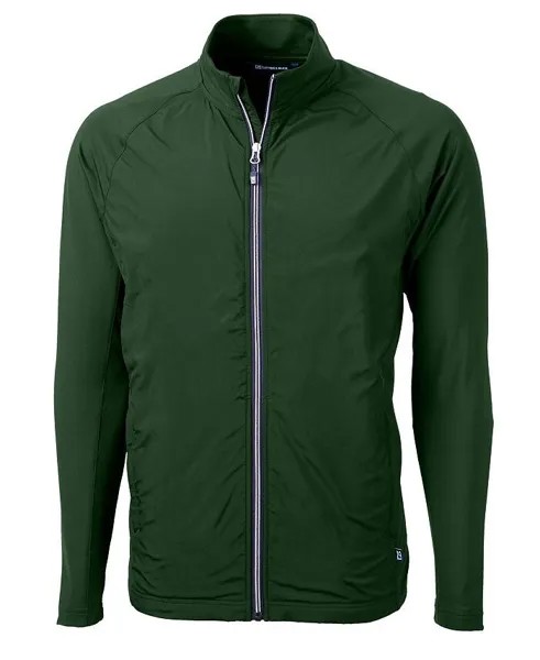 Мужская куртка Adapt Eco Knit Hybrid из переработанного материала на молнии на всю длину Cutter & Buck, зеленый