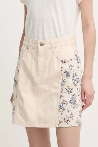 МИНИ-ЮБКА джинсовая юбка HW PAISLEY Pepe Jeans, бежевый