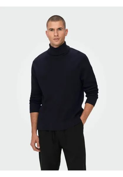 Свитер ONSPHIL ROLL NECK Only & Sons, темно-синий