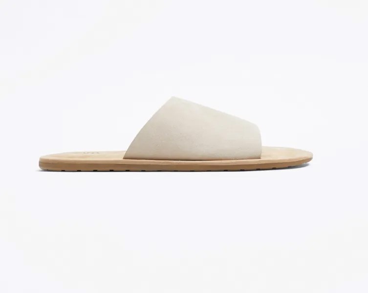 Сандалии Zara Split Suede Leather, бежевый
