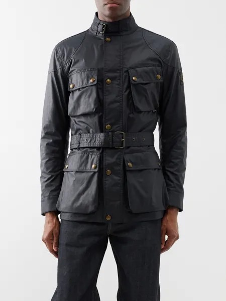 Куртка trialmaster из вощеного хлопка с поясом Belstaff, синий