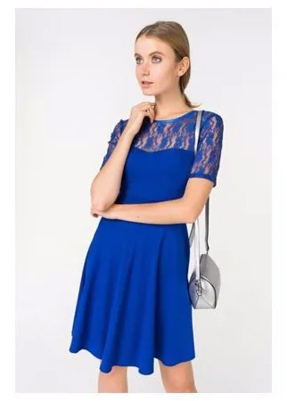 Платье AScool DRESS2301 женское Цвет Синий Однотонный р-р 44
