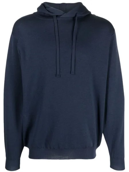John Smedley худи Rae из вирджинской шерсти, синий