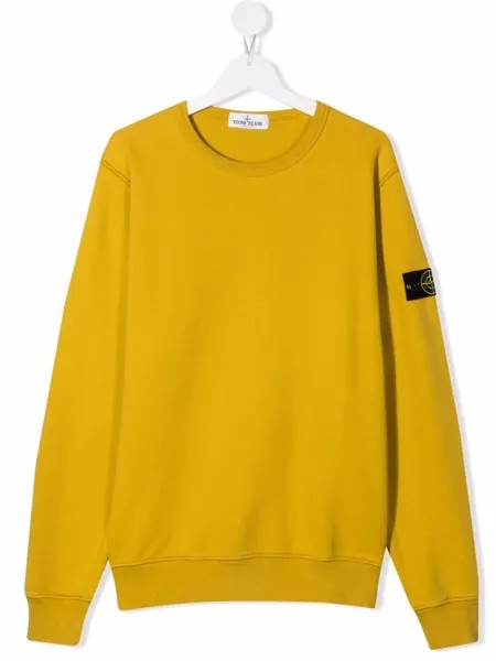 Stone Island Junior толстовка с нашивкой-логотипом