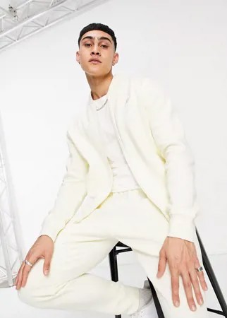 Куртка-бомбер кремового цвета Nike Club-Белый