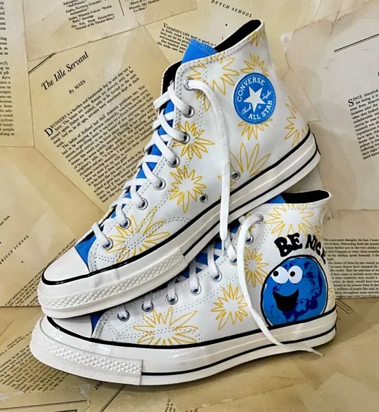 Мужские кроссовки Converse Chuck 70 High Top Much Love Floral Be Nice цвета слоновой кости 12 НОВИНКА