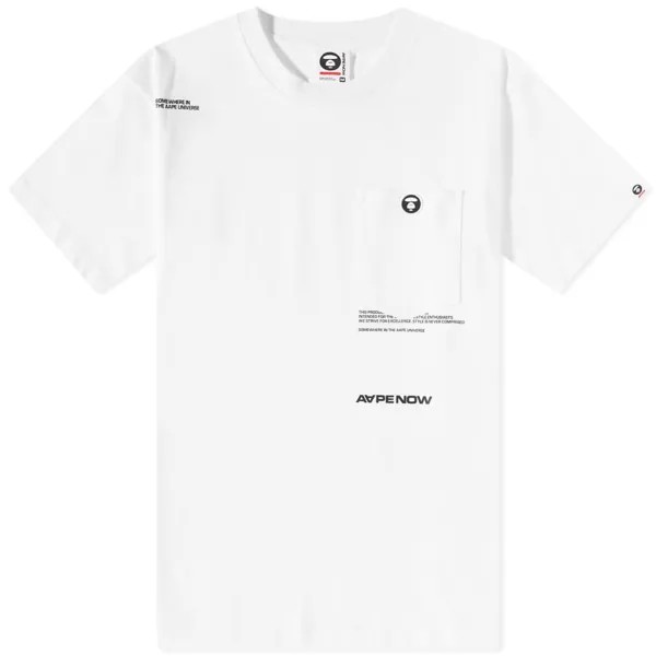 Силиконовая футболка с карманом для значка AAPE Now, белый
