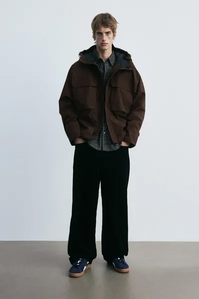 Водоотталкивающая ветровка свободного кроя. H&M, коричневый
