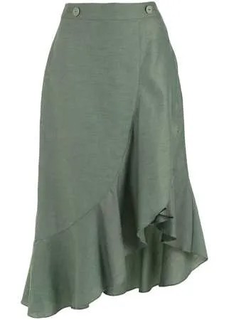 Isolda юбка Abaporu асимметричного кроя с оборками