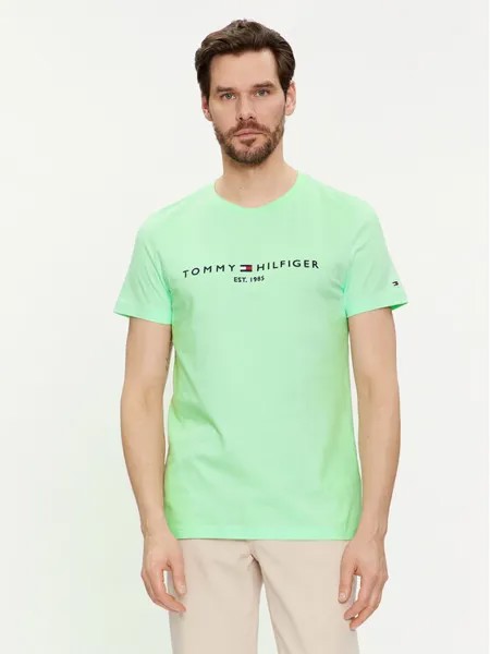 Футболка узкого кроя Tommy Hilfiger, зеленый