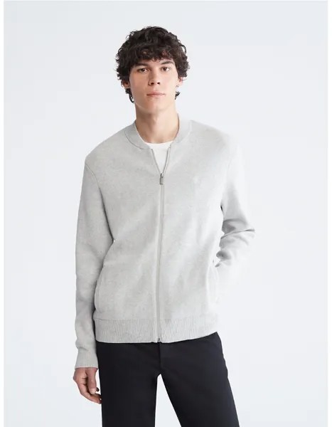 Бомбер Calvin Klein Compact Cotton серый