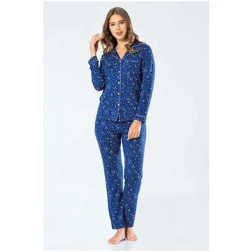Пижама Turen, длинный рукав, размер XL, синий