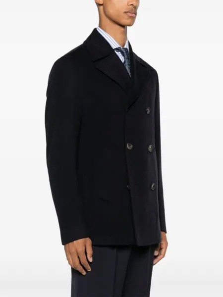 Corneliani бушлат с боковыми карманами, синий