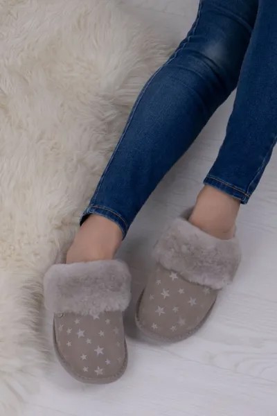 Женские тапочки Duchess из овчины Just Sheepskin, серый