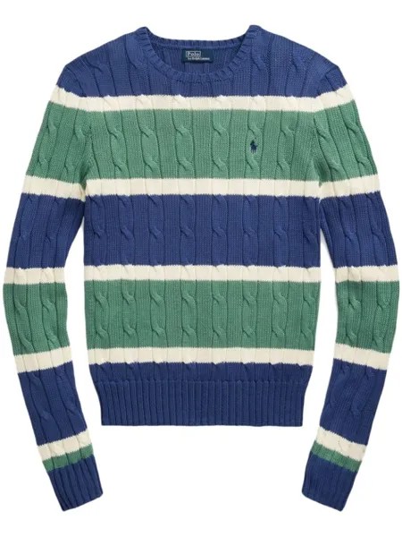 Polo Ralph Lauren полосатый джемпер фактурной вязки, синий