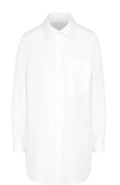 Удлиненная хлопковая блуза с накладным карманом Y`s