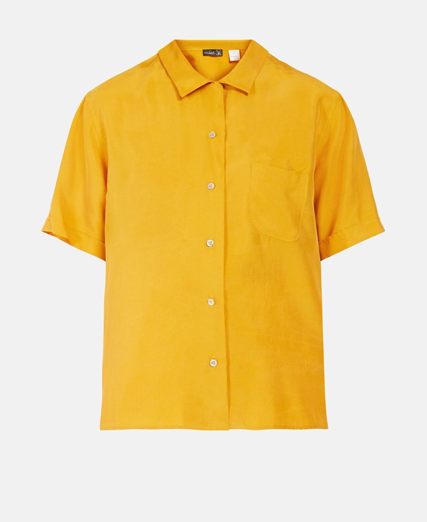 Шелковая блузка-рубашка Van Laack, коньяк