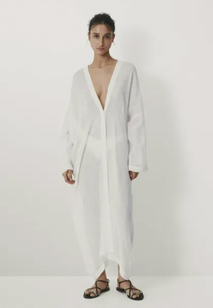 Платье макси Massimo Dutti, белый