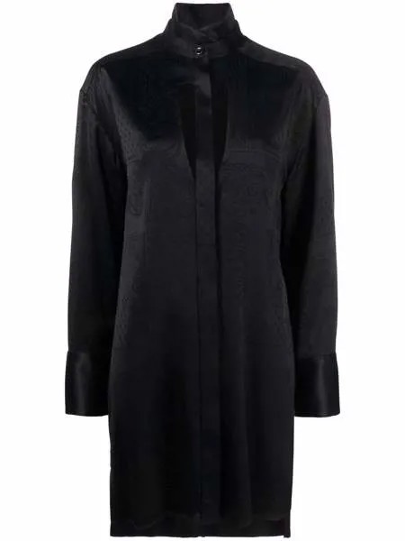 Givenchy жаккардовое платье-рубашка с вырезами