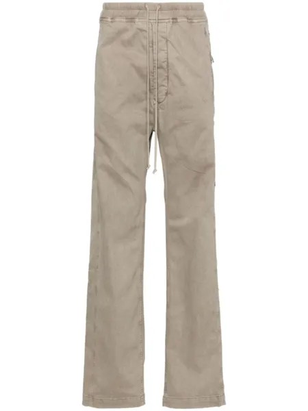 Rick Owens DRKSHDW прямые брюки с кулиской, серый