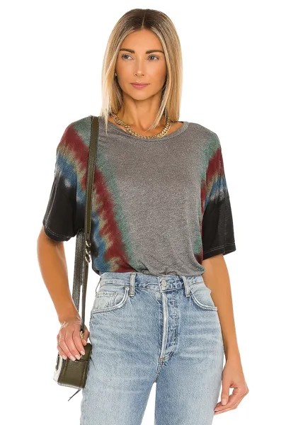 Футболка Michael Lauren Rafael Oversized, цвет Rainbow Stripe Tie Dye