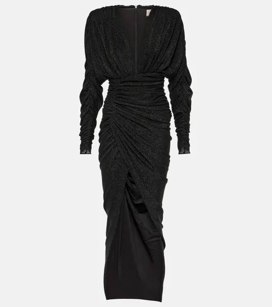 Платье со сборками Alexandre Vauthier, черный
