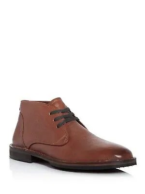 JOHN VARVATOS Мужские коричневые кожаные ботинки чукка с круглым носком на блочном каблуке Portland 11