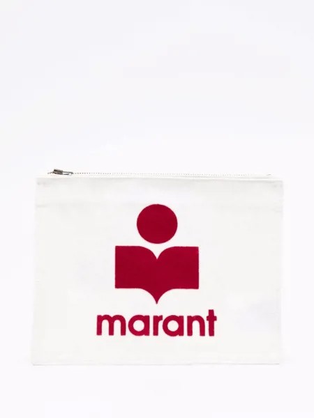 Isabel Marant клатч с нашивкой-логотипом