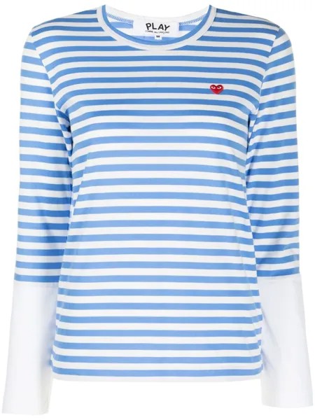 Футболка с нашивкой Comme Des Garçons Play, синий