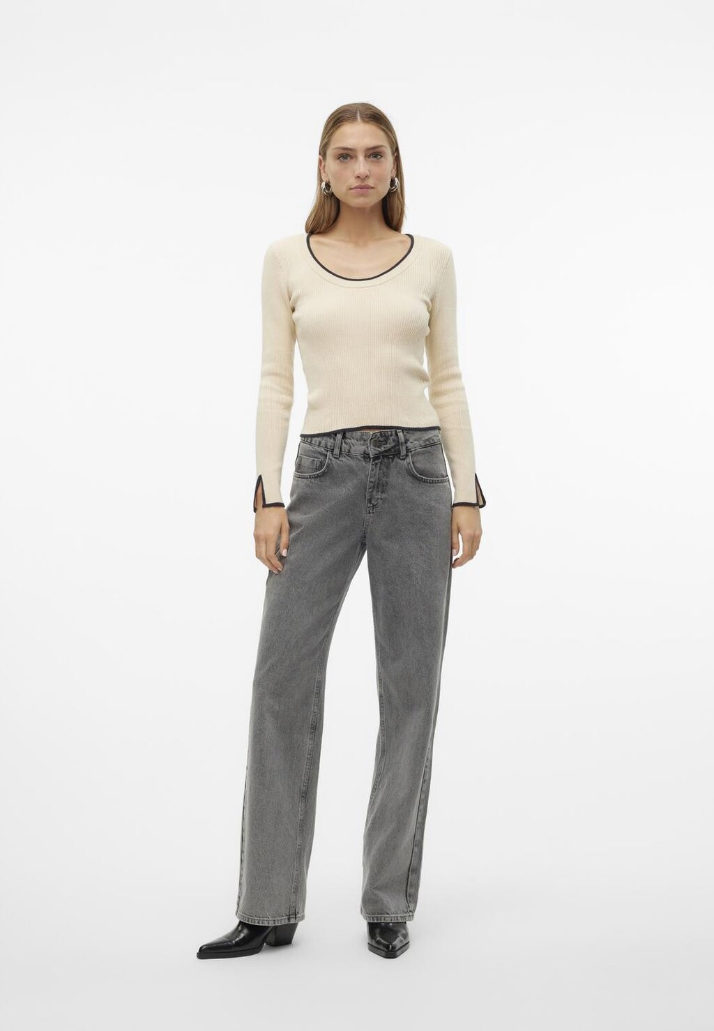 Джемпер VMJOAN U NECK Vero Moda, кремовый