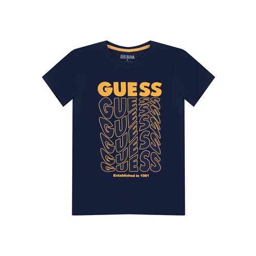 Лонгслив GUESS, размер 16, синий