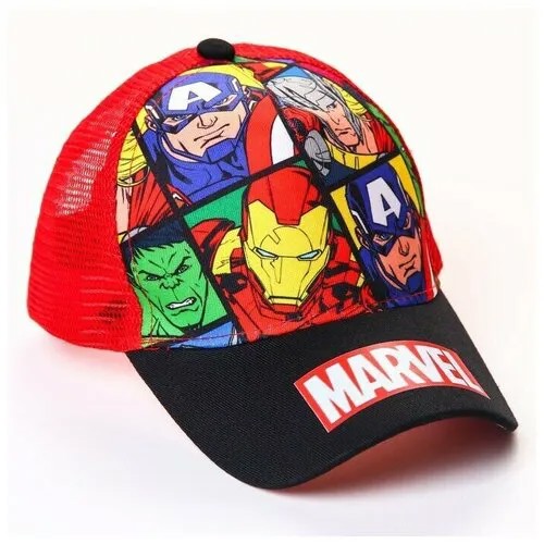 Бейсболка Marvel, размер 52, мультиколор