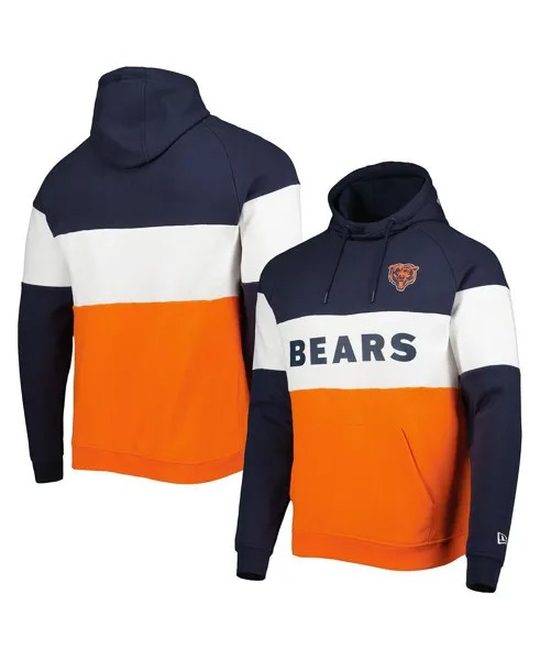 Мужская оранжевая худи с цветными блоками chicago bears current pullover hoodie New Era