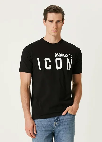 Футболка с логотипом Icon Dsquared2, черный