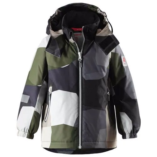 Куртка Reima зимняя, светоотражающие элементы, мембрана, водонепроницаемость, капюшон, карманы, подкладка, размер 104, мультиколор