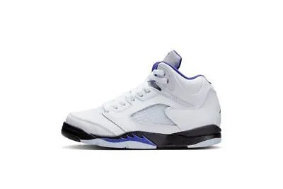 Кроссовки Little Kids Jordan 5 Retro Concord белые/темные Concord-черные (440889 141)