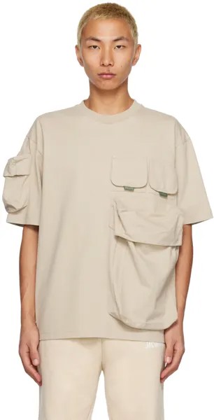 Футболка цвета хаки 'Le Bolso' Jacquemus