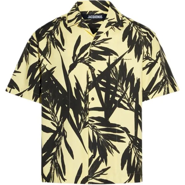 Рубашка мужская черная желтая Jacquemus, желтый