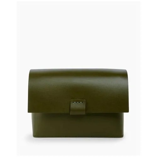 Женская поясная сумка из натуральной кожи хаки A004 khaki Divalli