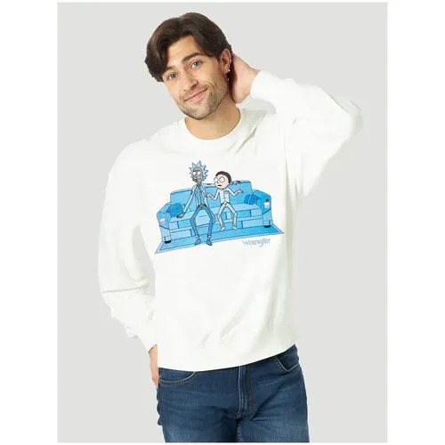 Джемпер Wrangler RICK&MORTY CREW OFF WHITE Мужчины W6R1HN737 S