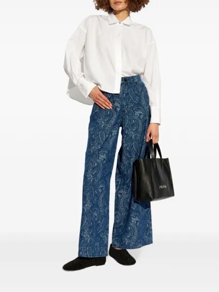 Rag & bone хлопковая рубашка с длинным рукавом, белый