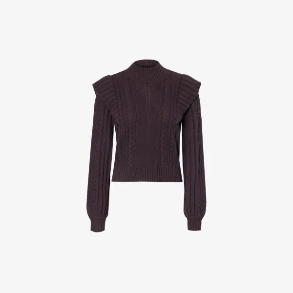Свитер Kate из смесовой шерсти с высоким воротником Paige, цвет black cherry