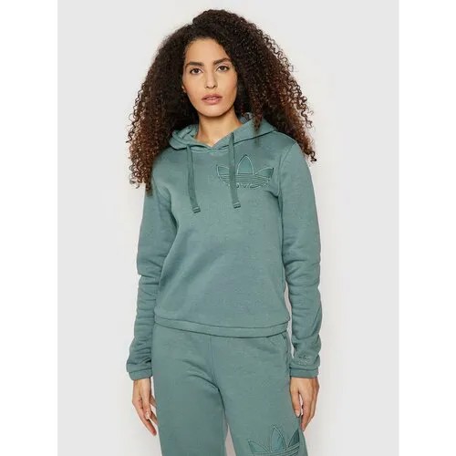 Худи adidas, размер 32 [FR], зеленый