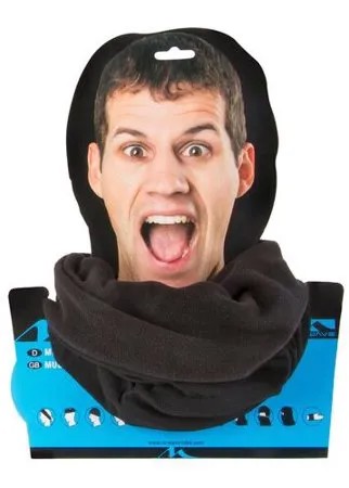 Бандана M-WAVE дышащая полиэстер с микрофиброй 24х70см утеплен. BLACK FLEECE черная