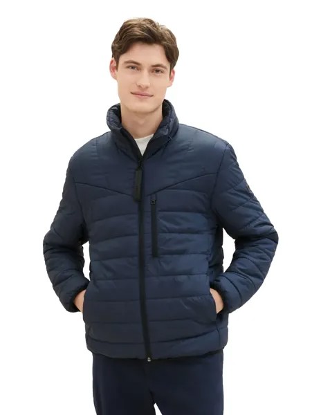 Джинсовый бомбер TOM TAILOR с нагрудным карманом на молнии Tom Tailor Denim, синий